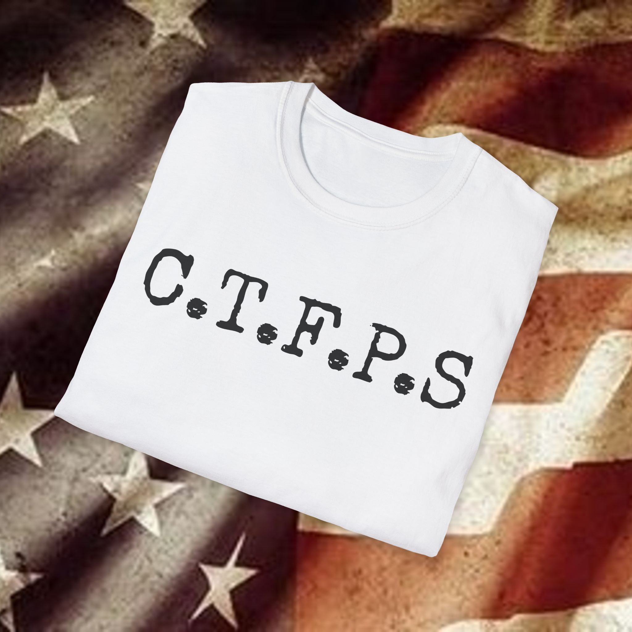 T-Shirt — C.T.F.P.S. "Chewing the Fat" Vintage Podcast Logo