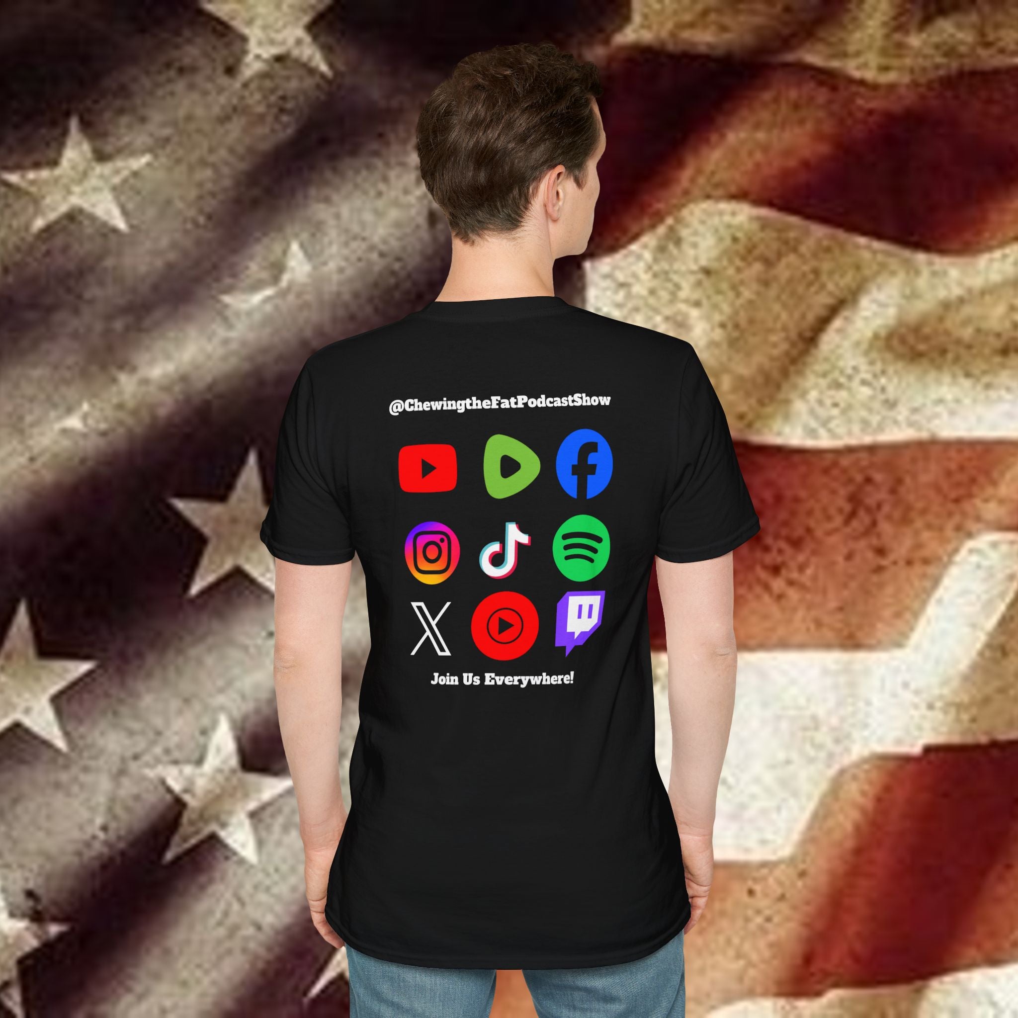 You Got to Be Kidding! T-Shirt — Patriotic George Washington Graphic Tee with QR Podcast Back