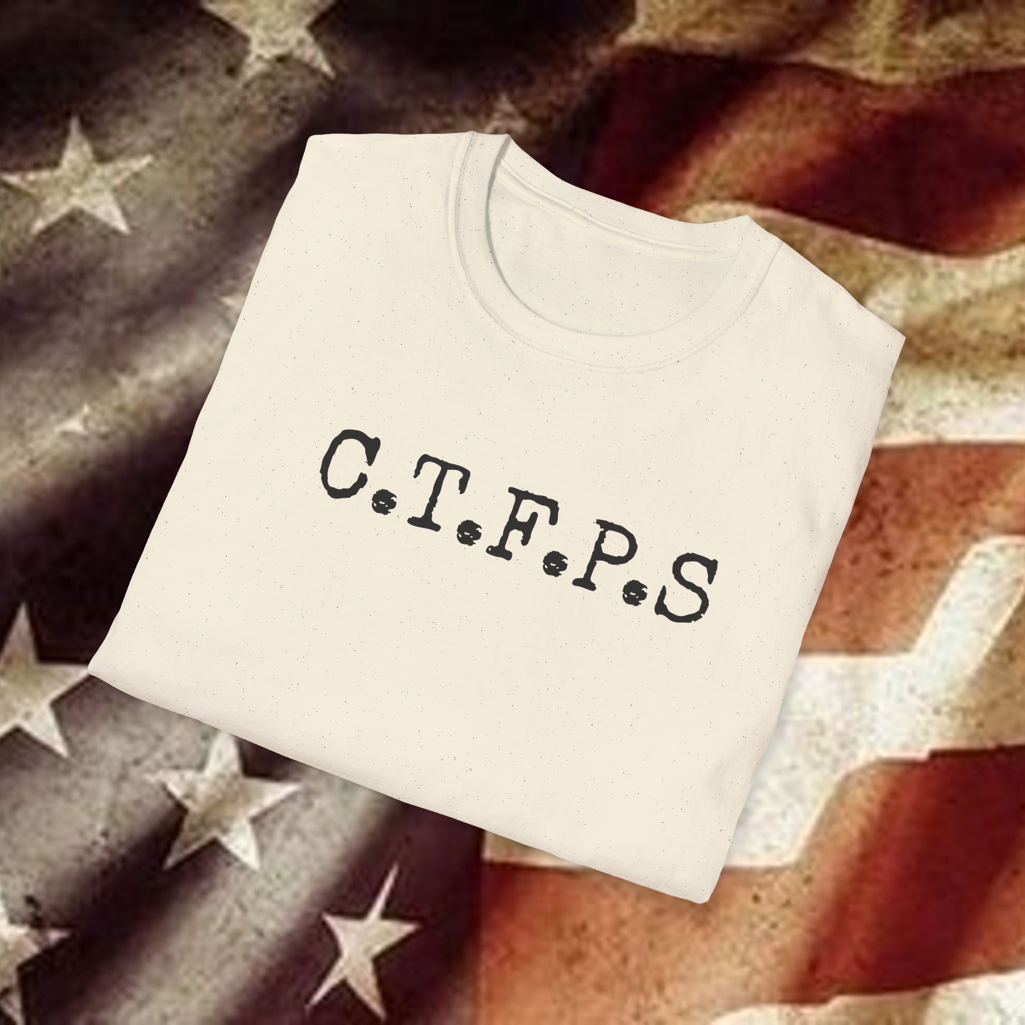 T-Shirt — C.T.F.P.S. "Chewing the Fat" Vintage Podcast Logo