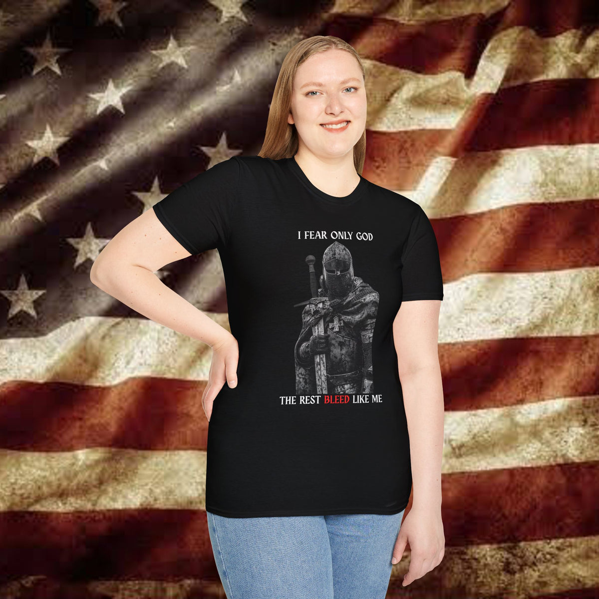 I Fear Only God Knight T-Shirt — Medieval Warrior Faith Graphic Tee