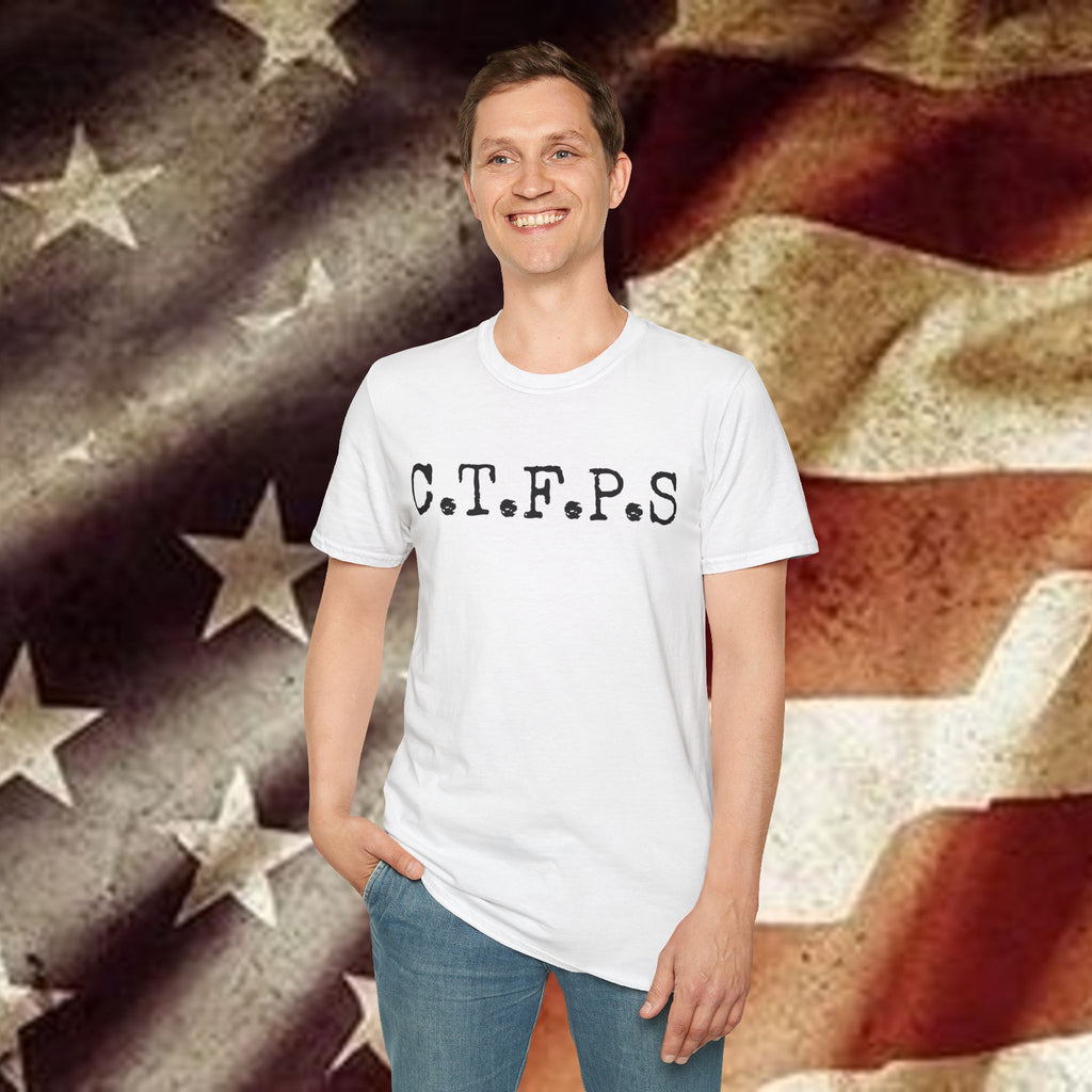 T-Shirt — C.T.F.P.S. "Chewing the Fat" Vintage Podcast Logo