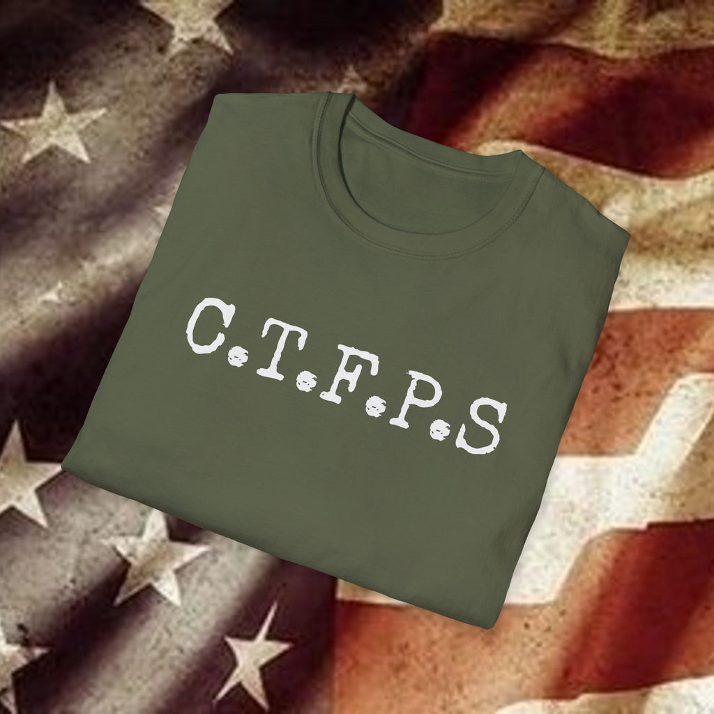 T-Shirt — C.T.F.P.S. "Chewing the Fat" Vintage Podcast Logo
