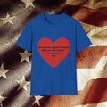 Podcast QR T‑Shirt — Red Heart Quote "They Fear Love"