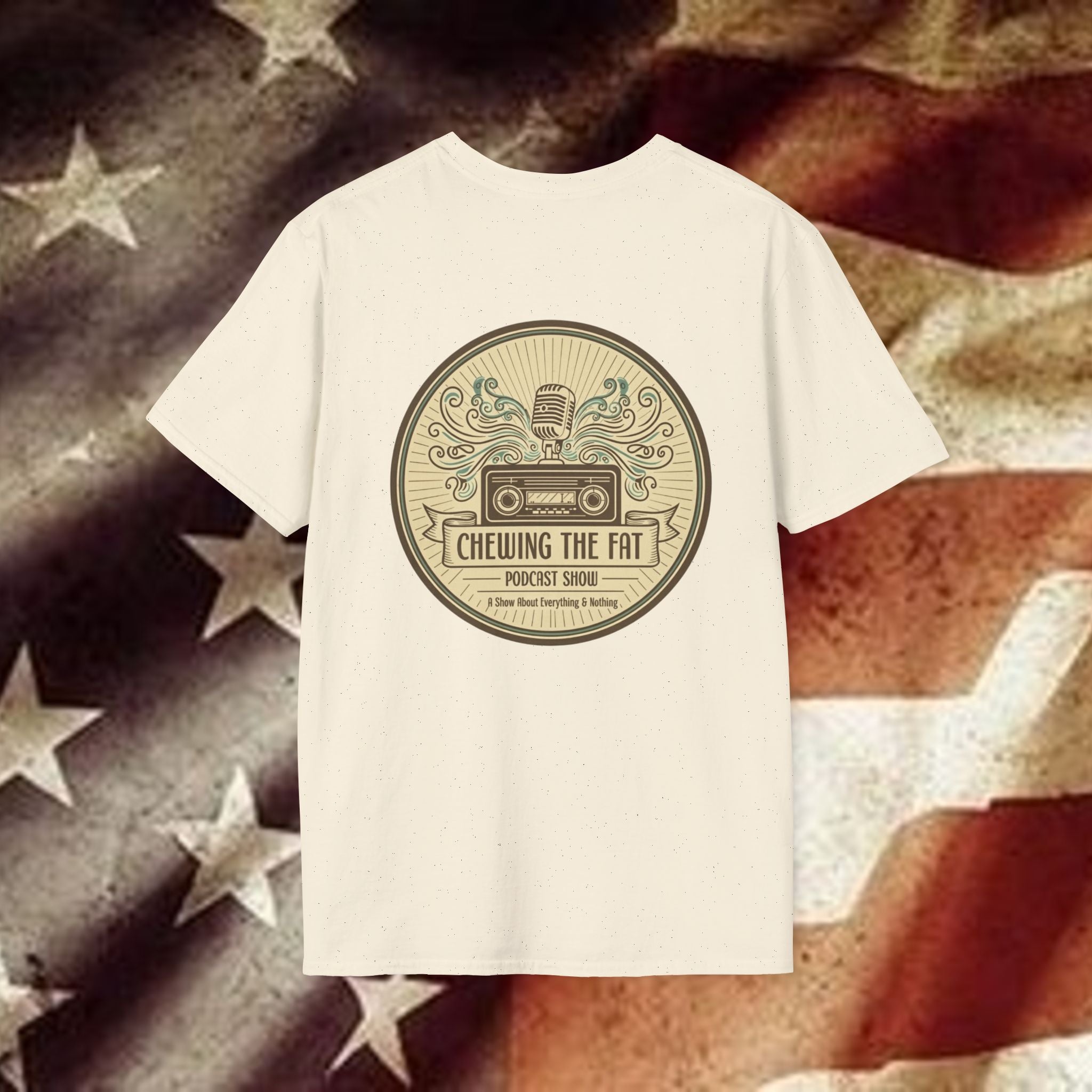 T-Shirt — C.T.F.P.S. "Chewing the Fat" Vintage Podcast Logo