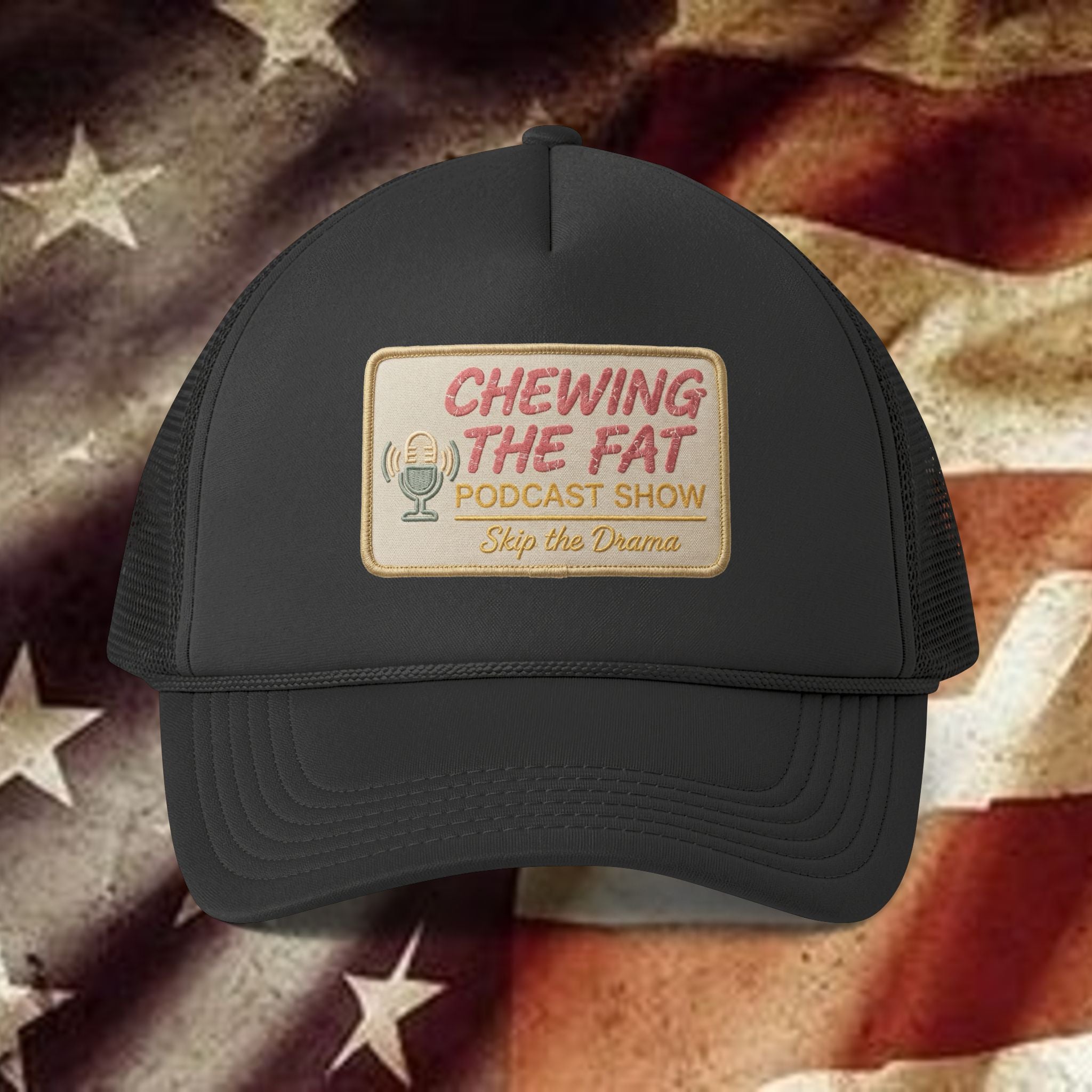 Trucker Hat — "Chewing The Fat Podcast Show" Mesh-Back Cap