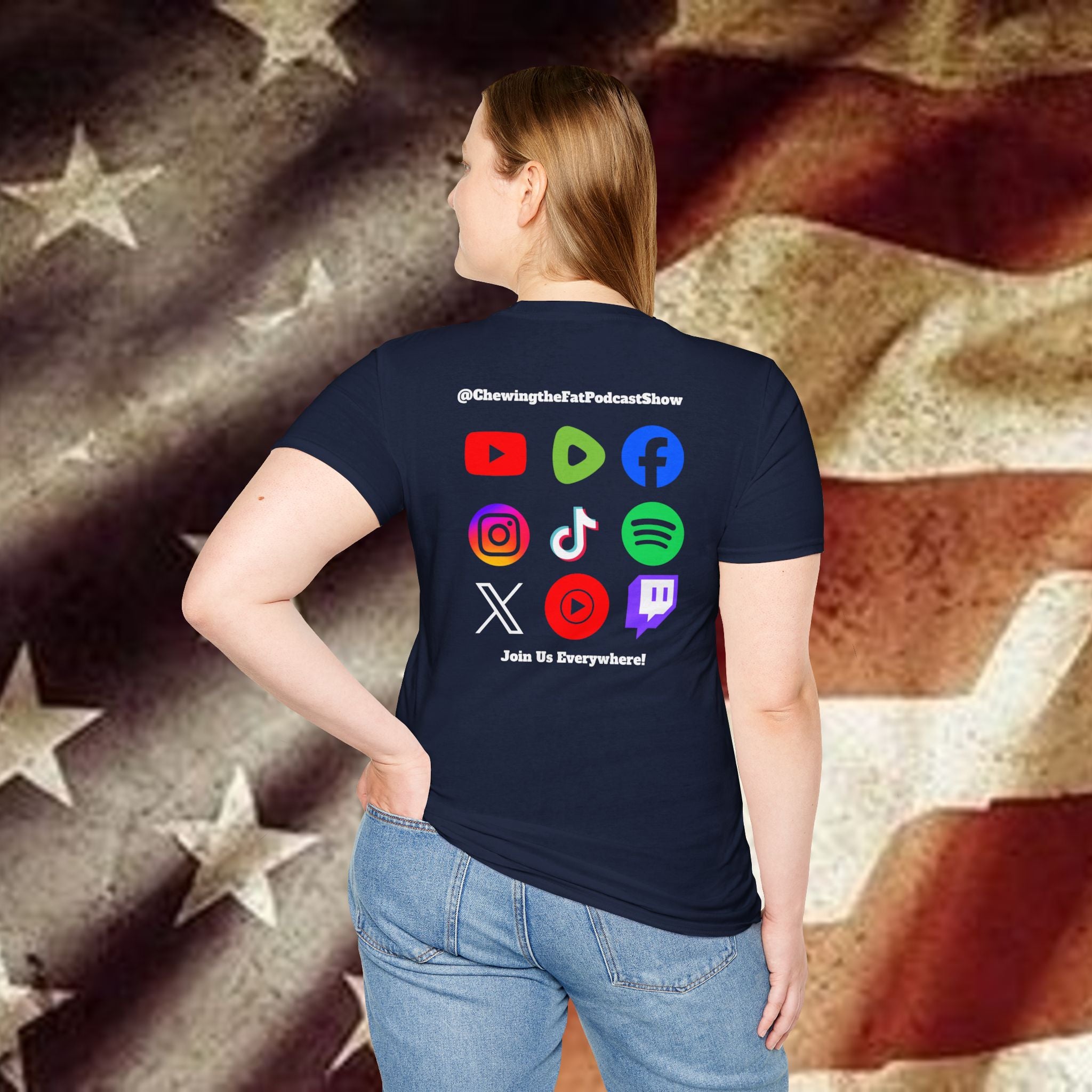 You Got to Be Kidding! T-Shirt — Patriotic George Washington Graphic Tee with QR Podcast Back
