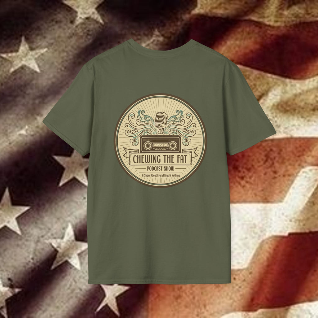 T-Shirt — C.T.F.P.S. "Chewing the Fat" Vintage Podcast Logo